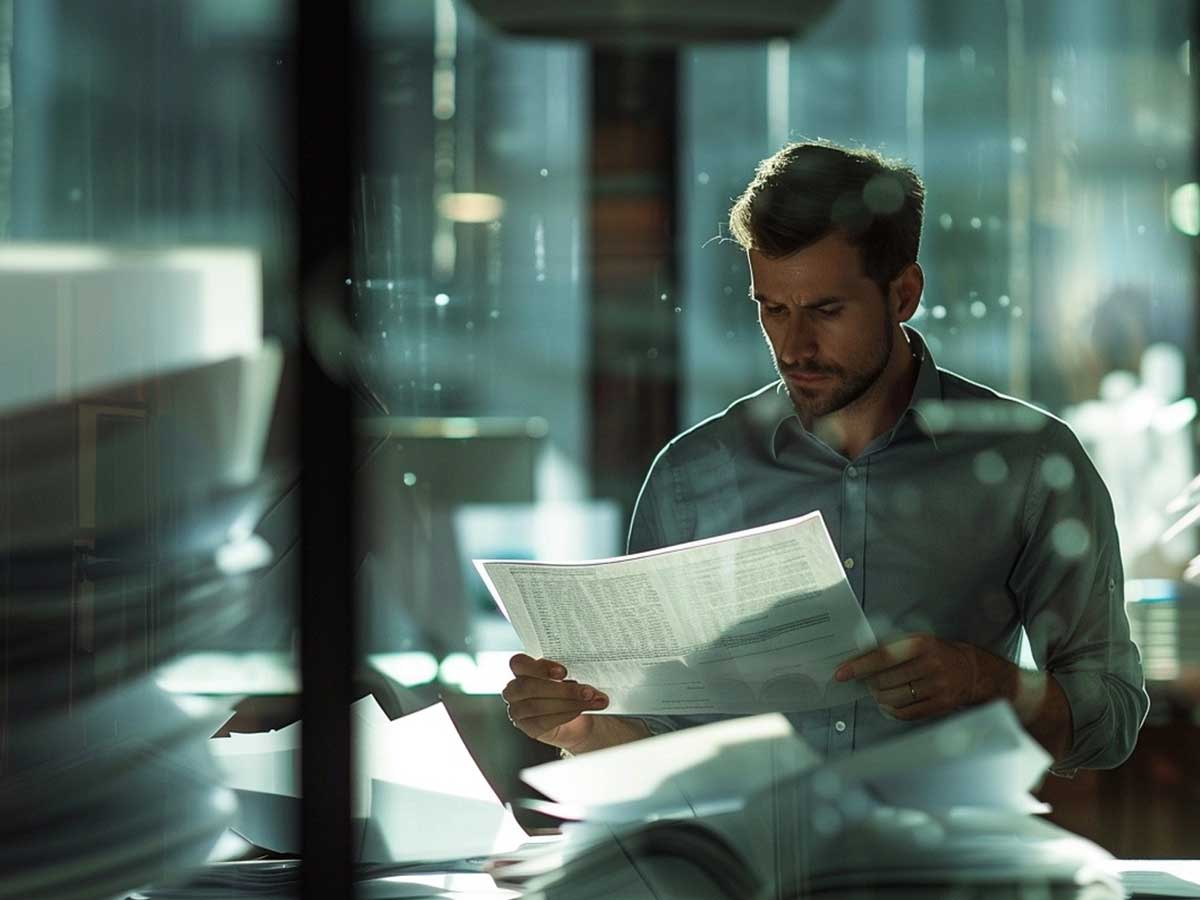 Man with paperwork