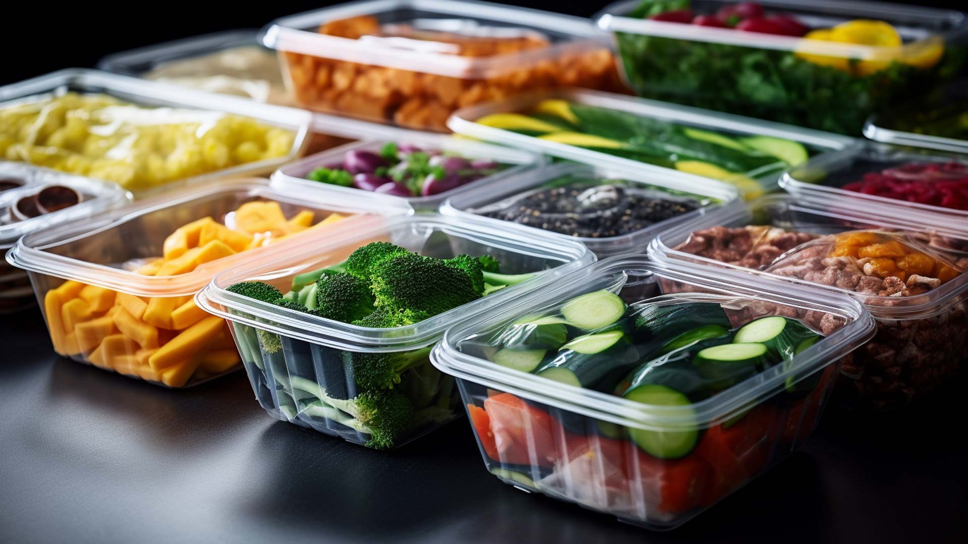 Food in plastic packaging