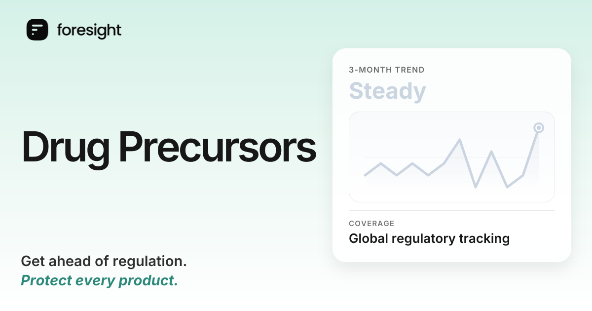 Drug Precursors regulatory tracker | Foresight