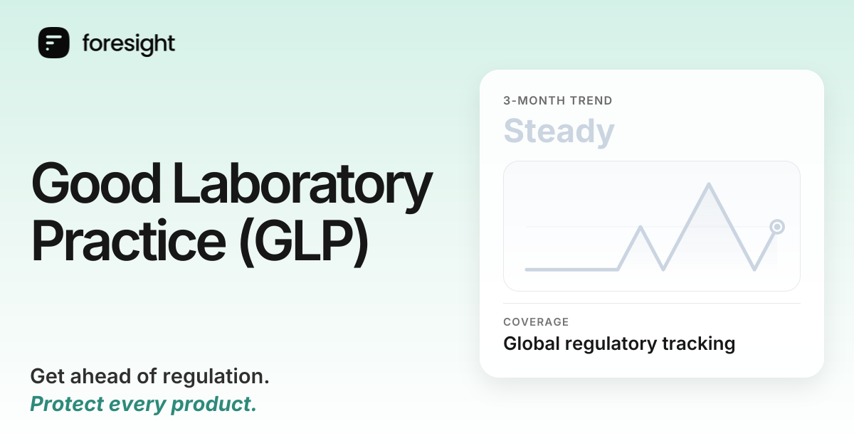 Good Laboratory Practice (GLP) regulatory monitoring | Foresight