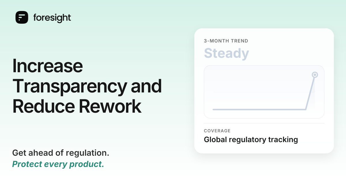 Increase Transparency and Reduce Rework regulatory monitoring | Foresight®