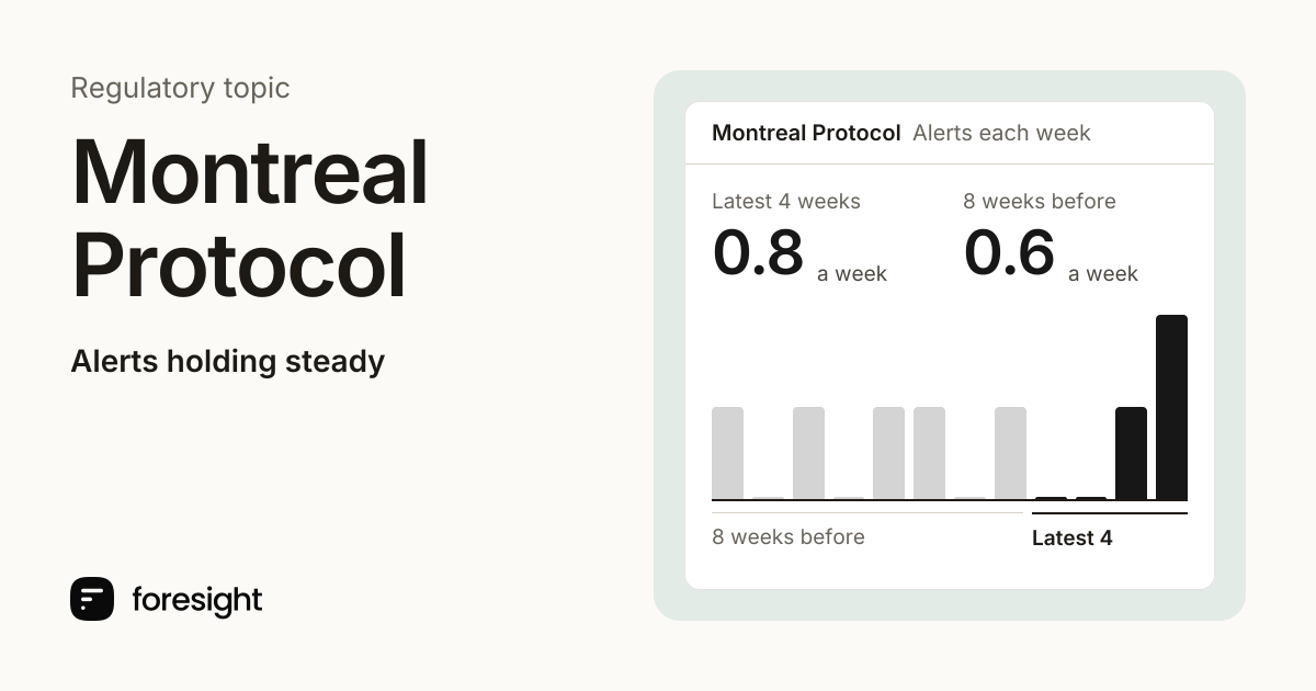 Montreal Protocol regulatory tracker | Foresight
